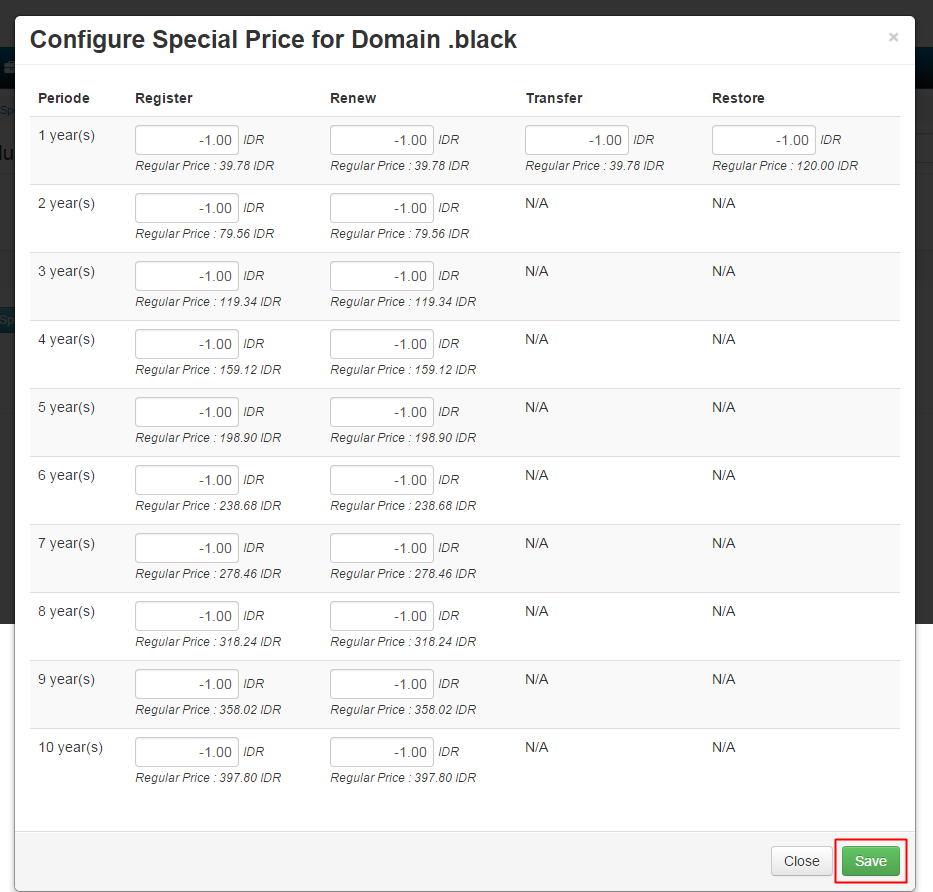 5. Configure Special Price